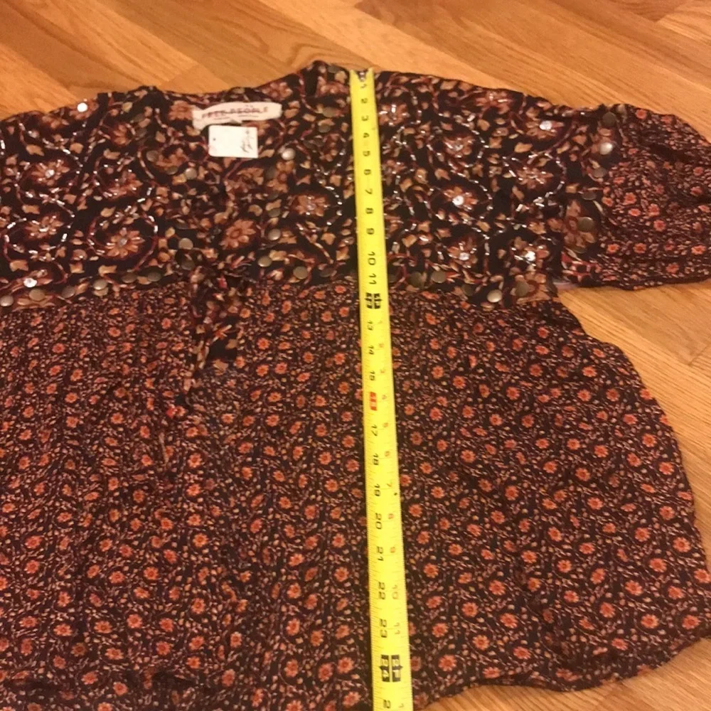NWT Free People Malia Babydoll Jacket Blouse size Large